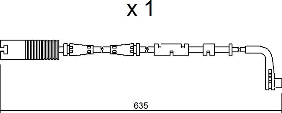 AISIN BPBMK-9205 - Προειδοπ. επαφή, φθορά υλικού τριβής των φρένων spanosparts.gr