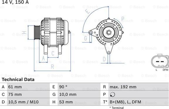BOSCH 0 986 045 251 - Γεννήτρια spanosparts.gr