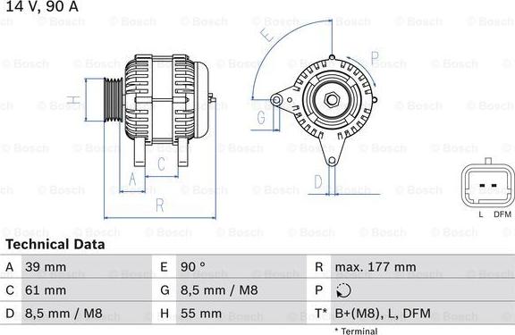 BOSCH 0 986 083 190 - Γεννήτρια spanosparts.gr
