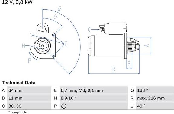 BOSCH 0 986 021 590 - Μίζα spanosparts.gr