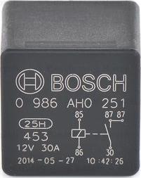 BOSCH 0 986 AH0 251 - Ρελέ, ρεύμα λειτουργίας spanosparts.gr