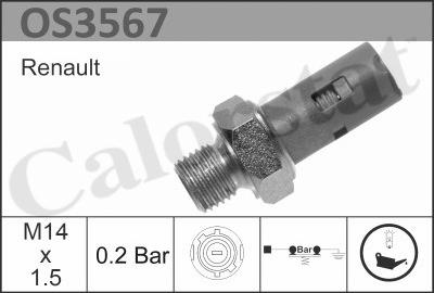 Calorstat by Vernet OS3567 - Αισθητήρας, πίεση λαδιού spanosparts.gr