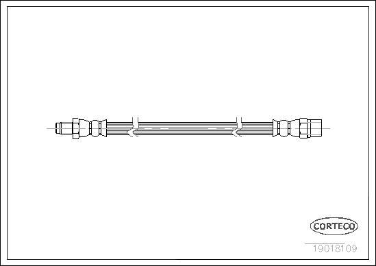 Corteco 19018109 - Ελαστικός σωλήνας φρένων spanosparts.gr