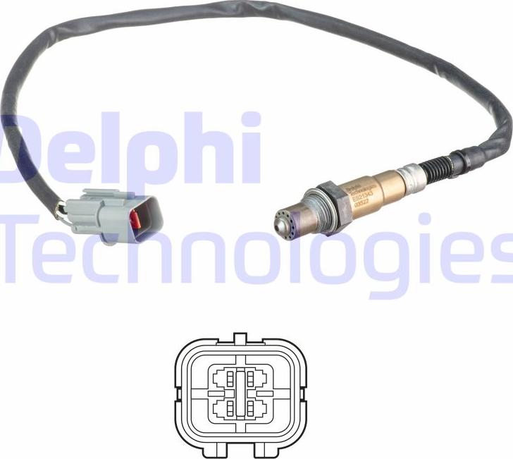 Delphi ES21343-12B1 - Αισθητήρας λάμδα spanosparts.gr
