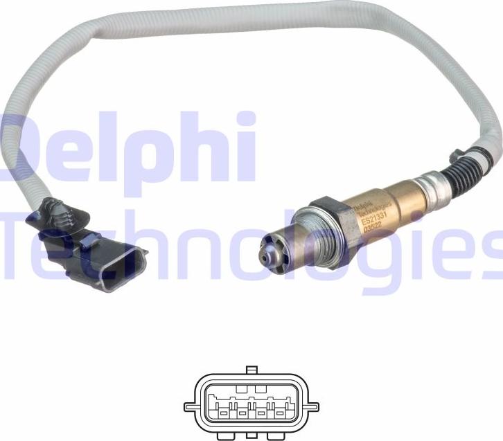 Delphi ES21331-12B1 - Αισθητήρας λάμδα spanosparts.gr