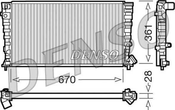 Denso DRM07030 - Ψυγείο, ψύξη κινητήρα spanosparts.gr