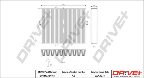 Dr!ve+ DP1110.12.0311 - Φίλτρο, αέρας εσωτερικού χώρου spanosparts.gr