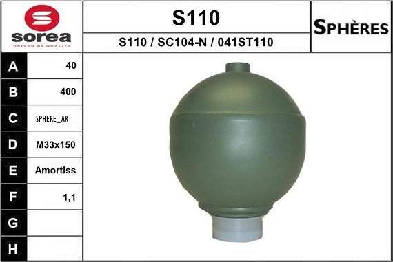 EAI S110 - Συσσωρ. πίεσης, ανάρτ. / αμορτισέρ spanosparts.gr