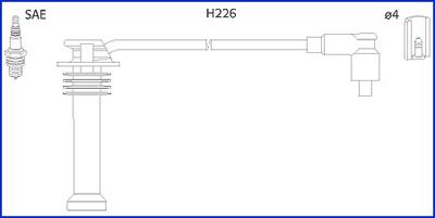 HITACHI 134672 - Σετ καλωδίων υψηλής τάσης spanosparts.gr