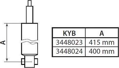 KYB 3448023 - Αμορτισέρ spanosparts.gr