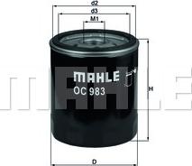 MAHLE OC 983 - Φίλτρο λαδιού spanosparts.gr