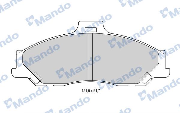 Mando MBF015191 - Σετ τακάκια, δισκόφρενα spanosparts.gr