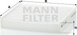 Mann-Filter CU 1827 - Φίλτρο, αέρας εσωτερικού χώρου spanosparts.gr