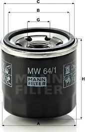 Mann-Filter MW 64/1 - Φίλτρο λαδιού spanosparts.gr