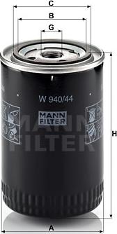Mann-Filter W 940/44 - Φίλτρο λαδιού spanosparts.gr