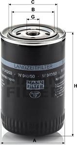 Mann-Filter W 940/50 - Φίλτρο λαδιού spanosparts.gr