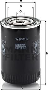 Mann-Filter W 940/35 - Φίλτρο λαδιού spanosparts.gr