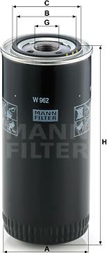 Mann-Filter W 962 - Φίλτρο λαδιού spanosparts.gr
