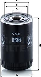 Mann-Filter W 9069 - Φίλτρο λαδιού www.spanosparts.gr