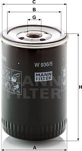 Mann-Filter W 936/5 - Φίλτρο λαδιού spanosparts.gr