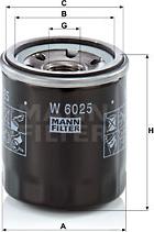 Mann-Filter W 6025 - Φίλτρο λαδιού spanosparts.gr