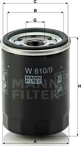 Mann-Filter W 610/9 - Φίλτρο λαδιού spanosparts.gr