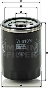 Mann-Filter W 610/4 - Φίλτρο λαδιού spanosparts.gr