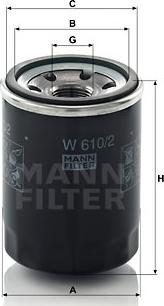 Mann-Filter W 610/2 - Φίλτρο λαδιού spanosparts.gr