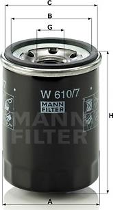 Mann-Filter W 610/7 - Φίλτρο λαδιού spanosparts.gr