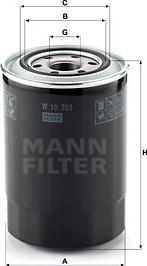 Mann-Filter W 10 703 - Φίλτρο λαδιού spanosparts.gr