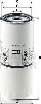 Mann-Filter W 11 102/34 - Φίλτρο λαδιού spanosparts.gr