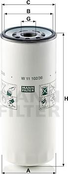 Mann-Filter W 11 102/36 - Φίλτρο λαδιού spanosparts.gr