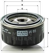 Mann-Filter W 85 - Φίλτρο λαδιού spanosparts.gr