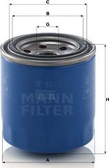 Mann-Filter W 8017 - Φίλτρο λαδιού spanosparts.gr