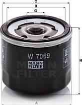 Mann-Filter W 7069 - Φίλτρο λαδιού spanosparts.gr