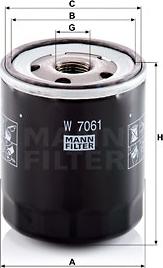 Mann-Filter W 7061 - Φίλτρο λαδιού spanosparts.gr