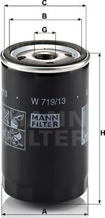 Mann-Filter W 719/13 - Φίλτρο λαδιού spanosparts.gr