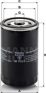 Mann-Filter W 719/1 - Φίλτρο λαδιού spanosparts.gr