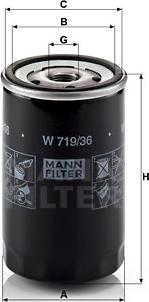 Mann-Filter W 719/36 - Φίλτρο λαδιού spanosparts.gr