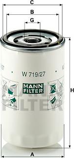 Mann-Filter W 719/27 - Φίλτρο λαδιού spanosparts.gr