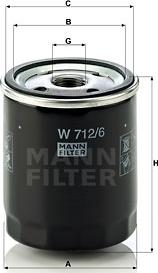 Mann-Filter W 712/6 - Φίλτρο λαδιού spanosparts.gr