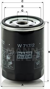 Mann-Filter W 717/2 - Φίλτρο λαδιού spanosparts.gr