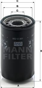 Mann-Filter WD 11 001 - Φίλτρο, υδραυλικό σύστημα www.spanosparts.gr