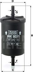 Mann-Filter WK 6031 - Φίλτρο καυσίμου spanosparts.gr