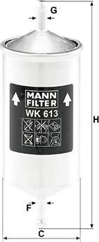 Mann-Filter WK 613 - Φίλτρο καυσίμου spanosparts.gr
