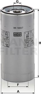 Mann-Filter WK 1080/7 x - Φίλτρο καυσίμου spanosparts.gr