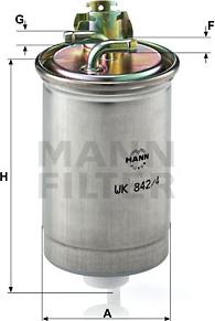 Mann-Filter WK 842/4 - Φίλτρο καυσίμου spanosparts.gr