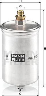 Mann-Filter WK 830/3 - Φίλτρο καυσίμου spanosparts.gr