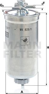 Mann-Filter WK 829/1 x - Φίλτρο καυσίμου spanosparts.gr