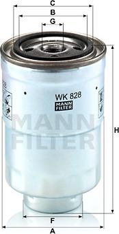 Mann-Filter WK 828 x - Φίλτρο καυσίμου spanosparts.gr